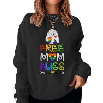 Lgbtq Pride Mama Bear Free Mom Hugs Women Sweatshirt | Mazezy