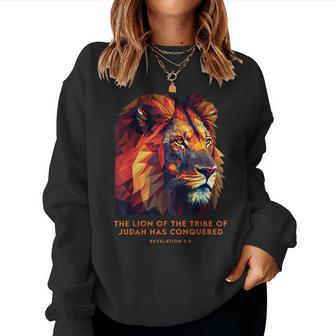 Lion Of Judah Jesus Revelation Bible Verse Christian Women Sweatshirt | Mazezy