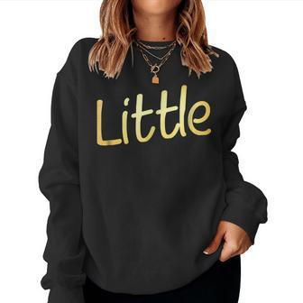 Little Matching Big Gold Brother Sister Sorority Women Sweatshirt | Mazezy CA