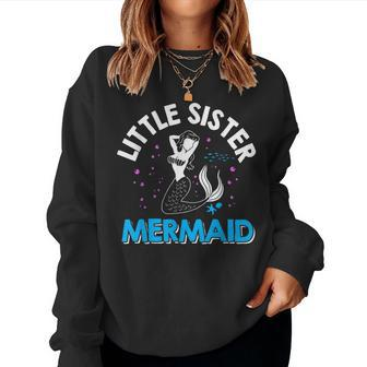 Little Sister Mermaid Matching Family Women Sweatshirt | Mazezy