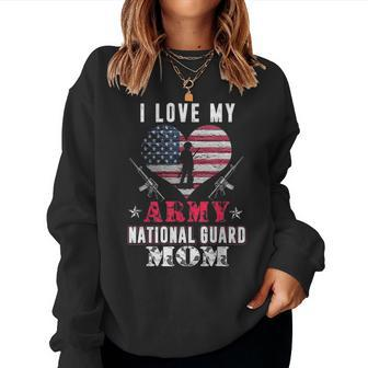 Love My Us Army National Guard Mom V2 Women Crewneck Graphic Sweatshirt - Seseable