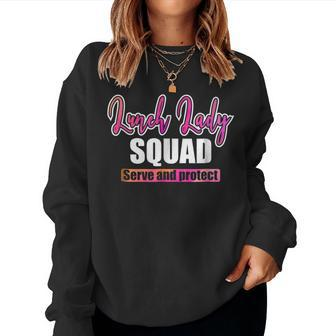 Lunch Lady Squad Cute Teacher Appreciation Women Sweatshirt | Mazezy