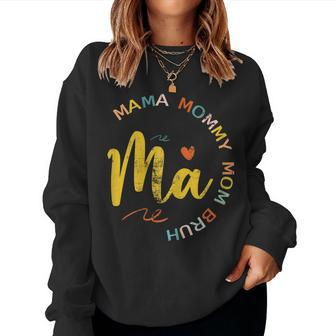 Womens Ma Mama Mommy Mom Bruh Women Sweatshirt | Mazezy