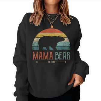 Mama Bear Vintage Mum Mothers Day Retro Mom Women Crewneck Graphic Sweatshirt - Thegiftio UK