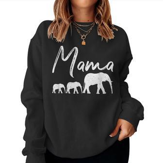Mama Elephant Mothers Day Christmas Mommy Mom Best Women Crewneck Graphic Sweatshirt - Thegiftio UK
