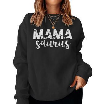 Mama Saurus T Rex Dinosaur Mama Saurus Best Mom Women Sweatshirt | Mazezy