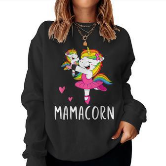 Mamacorn Unicorn Mama Ballerina Women Sweatshirt | Mazezy