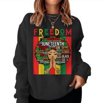 Melanin Black Girl Magic Junenth Freedom Women Girls Mom Women Sweatshirt | Mazezy