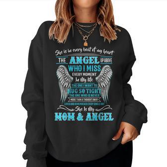Memory Of Parents In Heaven For Daughter Son Loss Mom Women Sweatshirt | Mazezy AU