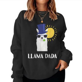 Mens Llama Dad And Son Matching Shirts Fathers Day Women Sweatshirt | Mazezy
