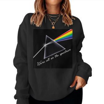 Mens We Are All On The Spectrum Autism Mom Life Autism Dad Life Women Sweatshirt | Mazezy