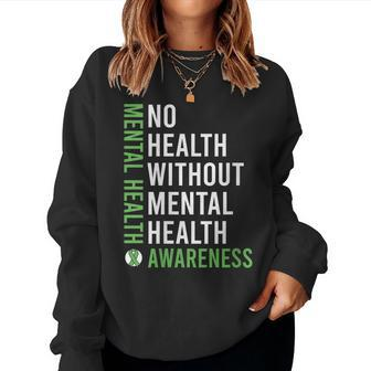 Mental Health Fight The Stigma Mental Health Awareness Gift For Womens Women Crewneck Graphic Sweatshirt - Thegiftio UK