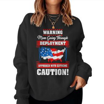 Military Mom Going Through Deployment Deployed Daughter Son Women Crewneck Graphic Sweatshirt - Seseable