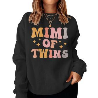 Mimi Of Twins Groovy Twin Mimi Grandma Women Sweatshirt | Mazezy