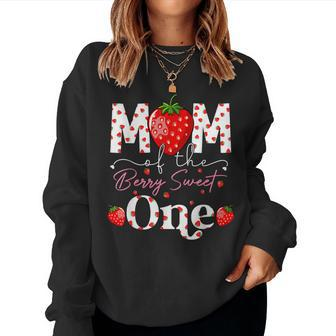 Mom Of The Berry Sweet Birthday Girl Sweet Strawberry Women Sweatshirt | Mazezy