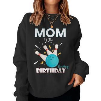 Mom Of The Birthday Bowler Boy Girl Bowling Party Family Women Sweatshirt | Mazezy