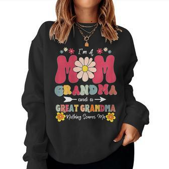 Womens Im A Mom Grandma And A Great Grandma Women Sweatshirt | Mazezy