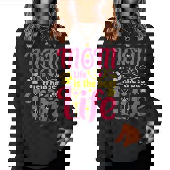 Womens Mom Life Is The Best Life Retro Mom Momma Women Sweatshirt | Mazezy