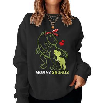 Mommasaurus Momma Dinosaur Baby Mommy Mothers Day Women Crewneck Graphic Sweatshirt - Thegiftio UK