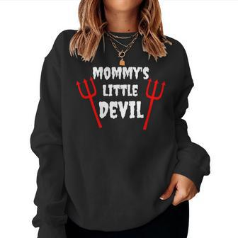 Mommys Little Devil Mdlg Mdlb Littlespace Abdl Halloween Women Sweatshirt | Mazezy