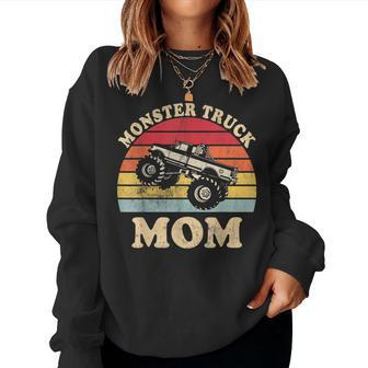 Monster Truck Mom Vintage Monster Truck Retro Women Crewneck Graphic Sweatshirt - Seseable