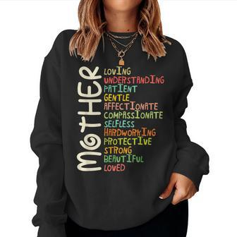 Mother Meaning I Love Mom Women Sweatshirt | Mazezy