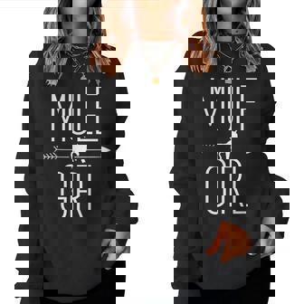 Mule Girl Gift For Women Donkey Horse Hybrid Lover Women Crewneck Graphic Sweatshirt | Seseable CA