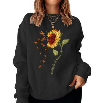 Multiple Sclerosis Awareness Sunflower Ms Awareness Women Sweatshirt | Mazezy