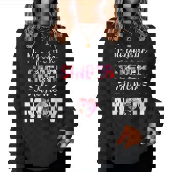 My Favorite Singer Calls Me Mom Mothers Day Women Crewneck Graphic Sweatshirt - Thegiftio