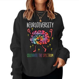 Neurodiversity Brain Autism Awareness Asd Adhd Men Women Kid Women Sweatshirt | Mazezy