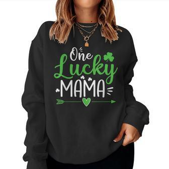 One Lucky Mama Shirt St Patricks Day Mom Women Sweatshirt | Mazezy