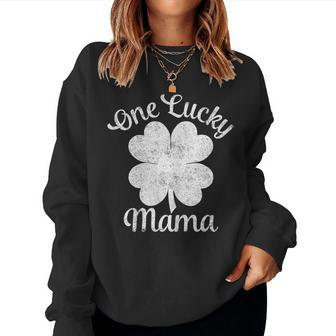 One Lucky Mama Shirt St Patricks Day Shirt For Women Moms Women Sweatshirt | Mazezy