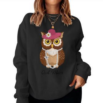 Womens Owl Mom Shirt For Owl Lovers Women Sweatshirt | Mazezy