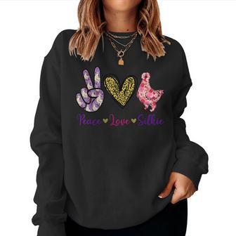 Peace Love Silkie For Farm N Girl Famer Mom Chicken Lover Women Sweatshirt | Mazezy
