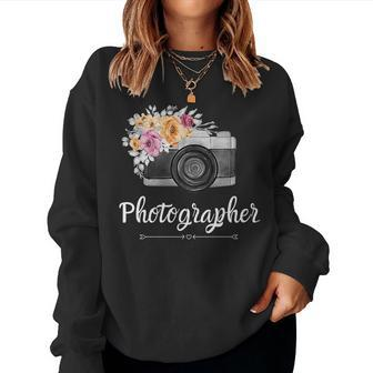 Photographer Floral Womens Photography Camera Women Sweatshirt | Mazezy