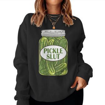 Womens Pickle Slut Who Loves Pickles Apaprel Women Sweatshirt | Mazezy