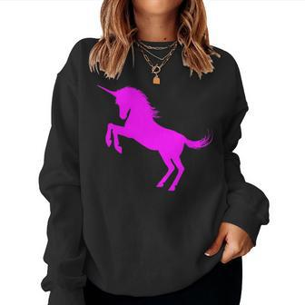 Pink Unicorn Cute Original Gift Horse Magic Fairy Princes Women Crewneck Graphic Sweatshirt - Seseable