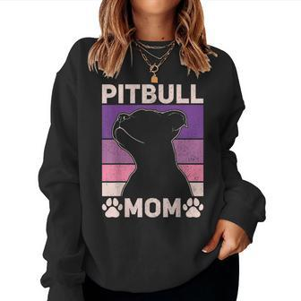 Pitbull Mom Mothers Day Women Dog Lover Pitbull Owner Dog Women Crewneck Graphic Sweatshirt - Thegiftio UK