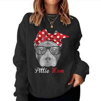 Pittie Mom For Pitbull Dog Loversmothers Day Women Sweatshirt | Mazezy