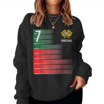 Portugal Flag Number 7 Soccer Fan Men Women Kids Boys Girl Women Sweatshirt | Mazezy