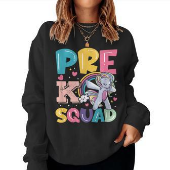 Pre K Squad Rocks First Day Back To School Primary Teacher Women Sweatshirt | Mazezy DE