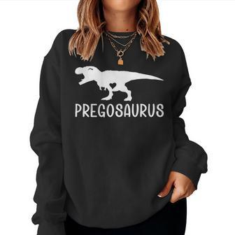 Pregasaurus Rex Mom Pregnancy Dinosaur Pregnant Women Women Sweatshirt | Mazezy
