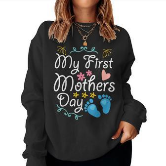 Pregnancy My First Baby Kid Happy Day Mom Shirt Sweatshirt | Mazezy