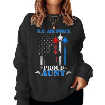 Pride Military Family Proud Aunt Us Air Force Women Sweatshirt | Mazezy