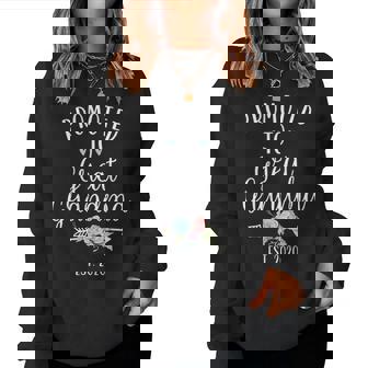 Promoted To Great Grandma 2020 Pregnancy Reveal Women Crewneck Graphic Sweatshirt - Seseable