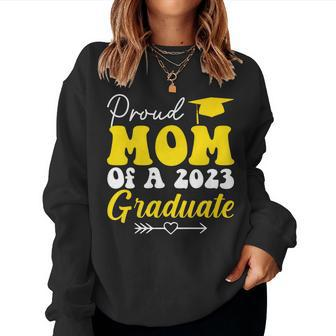 Proud Mom Of A 2023 Graduate | Mom Pride Graduation Women Crewneck Graphic Sweatshirt - Thegiftio UK