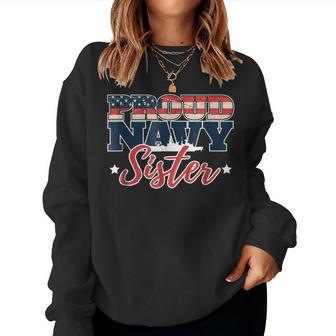 Proud Navy Sister Veteran Women Sweatshirt | Mazezy