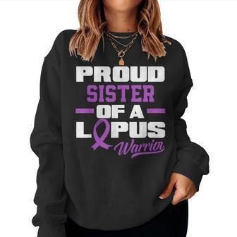 Proud Sister Of A Lupus Warrior Brother Lupus Awareness Women Sweatshirt | Mazezy