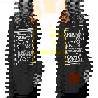 Proud Sister Of A Spina Bifida Warrior Awareness Split Spine Women Sweatshirt | Mazezy