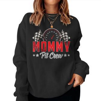 Race Car Birthday Party Racing Family Mommy Pit Crew Gift For Womens Women Crewneck Graphic Sweatshirt - Thegiftio UK